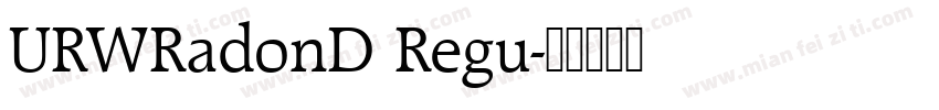 URWRadonD Regu字体转换